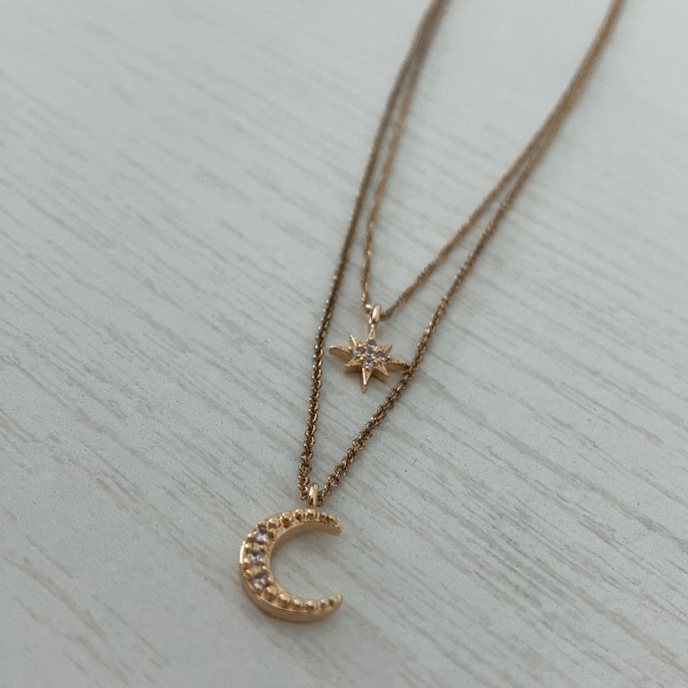 Saks Ava & Aiden Moon and star necklace
